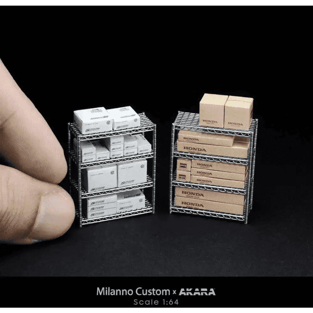 Akara x Milano 1:64 Model Boxes w/ Shelf Honda/Spoon