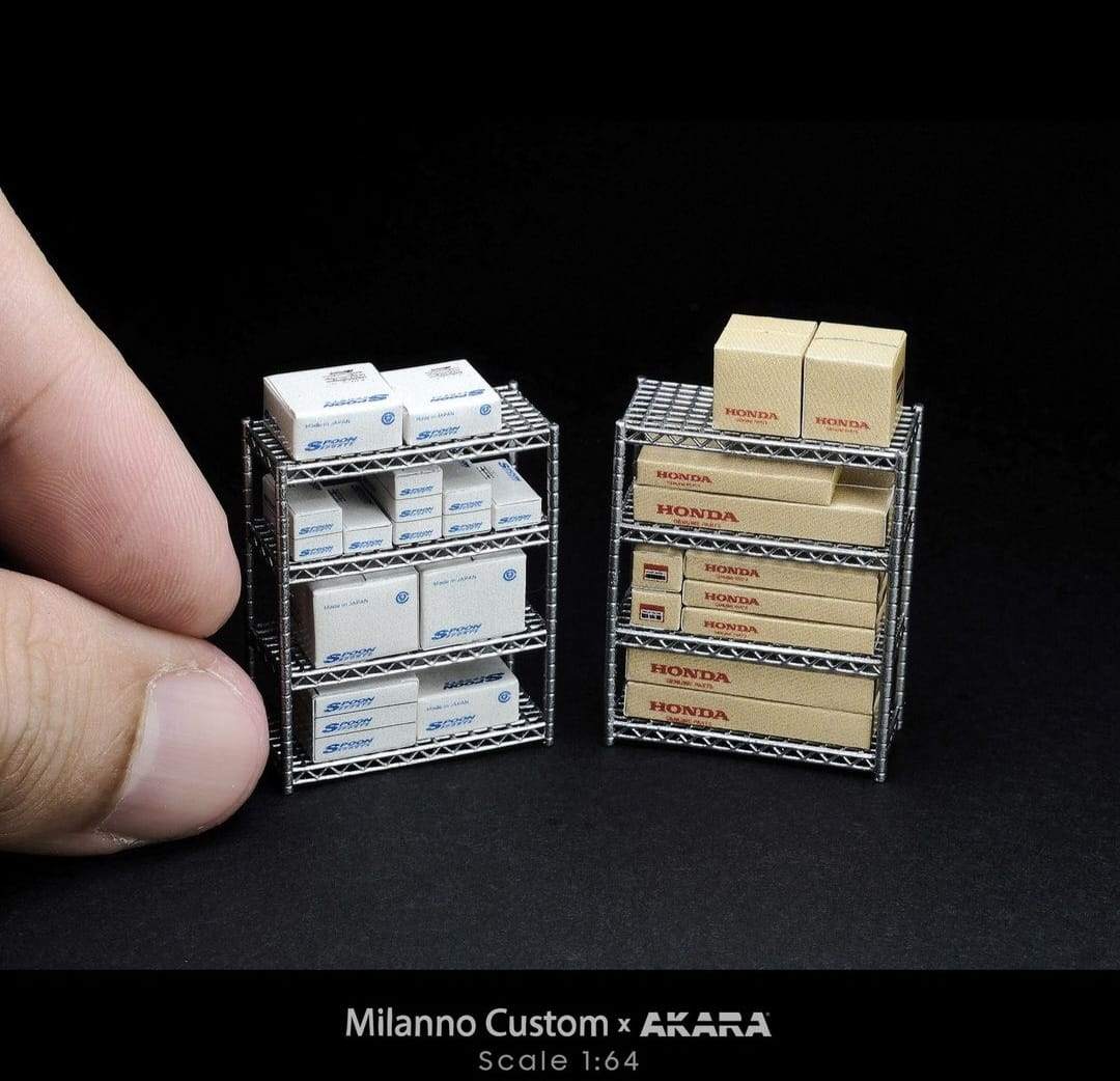 Akara x Milano 1:64 Model Boxes w/ Shelf Honda/Spoon