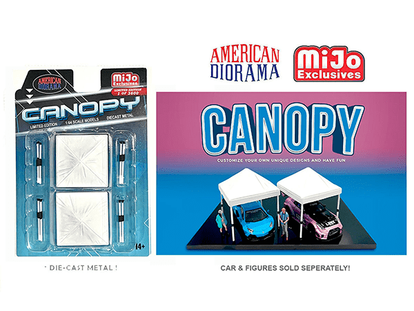 American Diorama 1:64 2 Pack Canopy Set White – Limited 3,600 Set