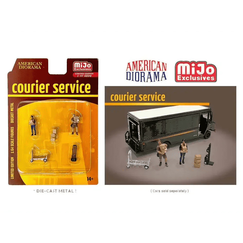 American Diorama 1:64 Courier Service Figure Set