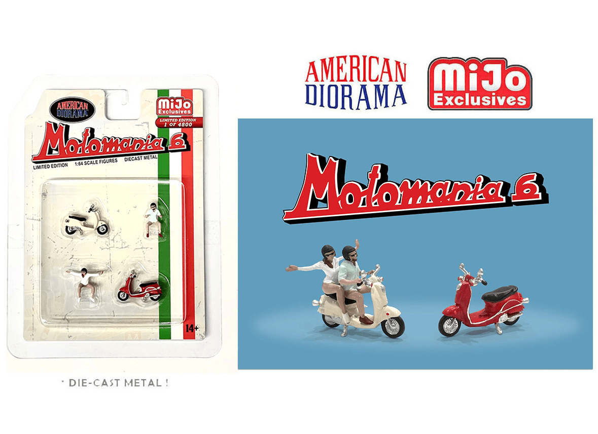 American Diorama 1:64 Motomania 6 Set – Limited 4,800 Set – MiJo Exclusives