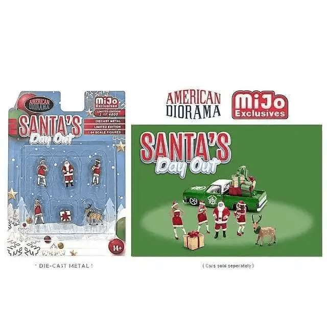 American Diorama 1:64 Santa’s Day Out Figure Set