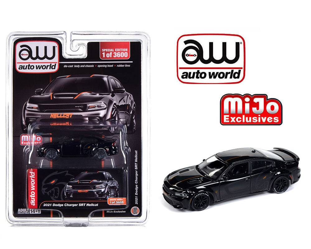 (PRE-ORDER) Auto World 1:64 2021 Dodge Charger SRT Hellcat Custom Black Limited 3,600 pieces (Pre-Order)