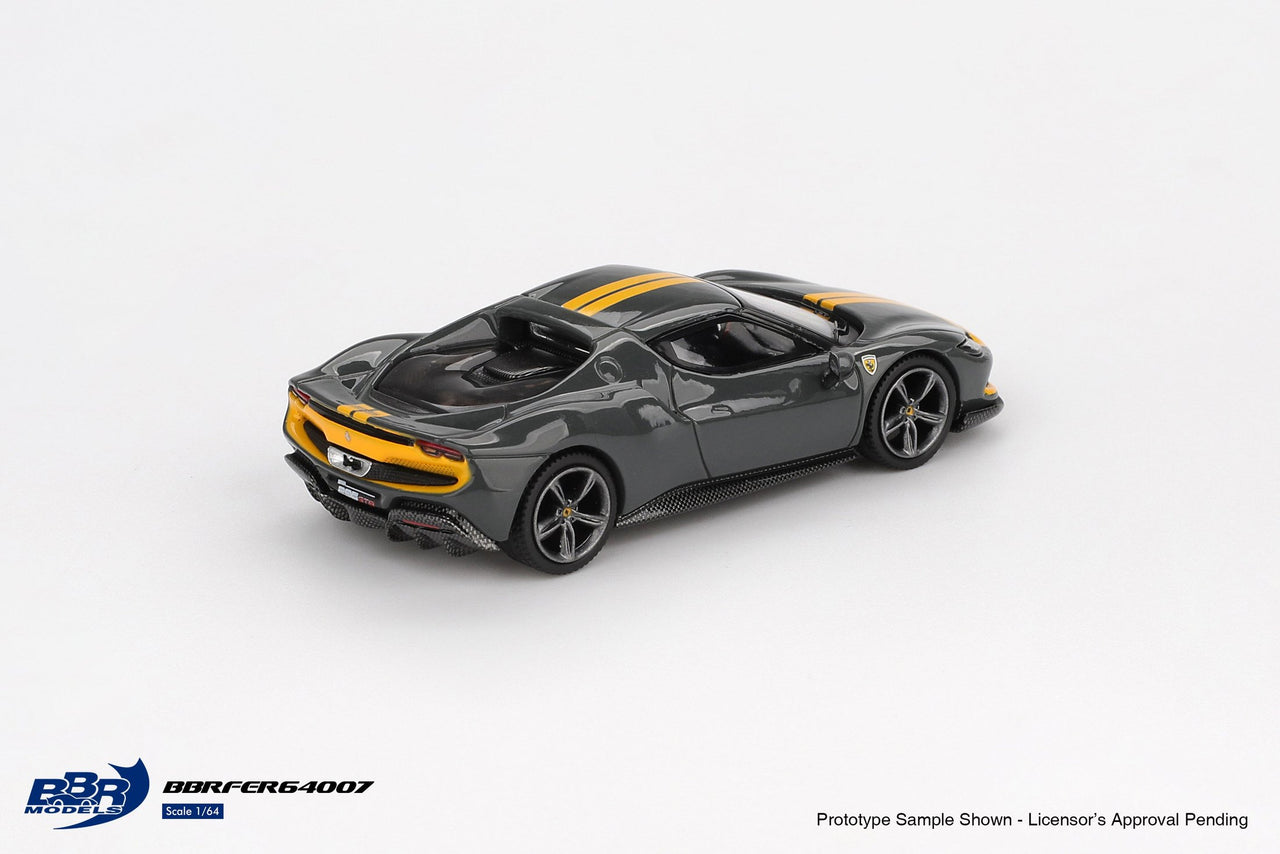 BBR Models 1:64 Ferrari 296 GTB Assetto Fiorano Grigio Scuro BBRFER64007