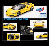 Thumbnail for BBR Models 1:64 Ferrari 296 GTB Giallo Modena