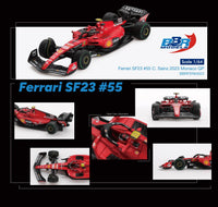 Thumbnail for BBR Models 1:64 Ferrari SF23 #55 C. Sainz 2023 Monaco GP BBRFER64023