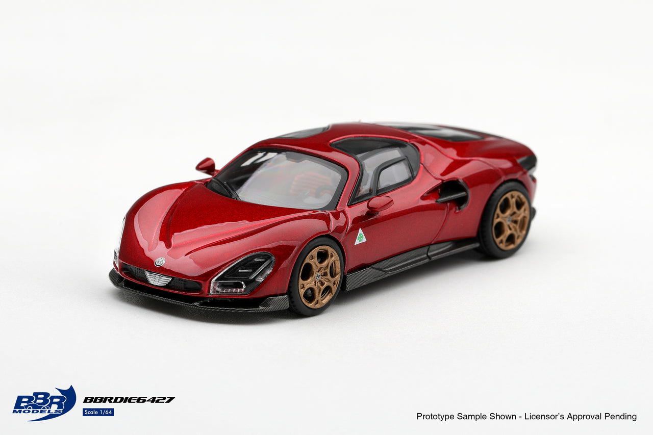 (PRE-ORDER) BBR Models 1:64 Alfa Romeo 33 Stradale Rosso Villa d'Este BBRDIE6427