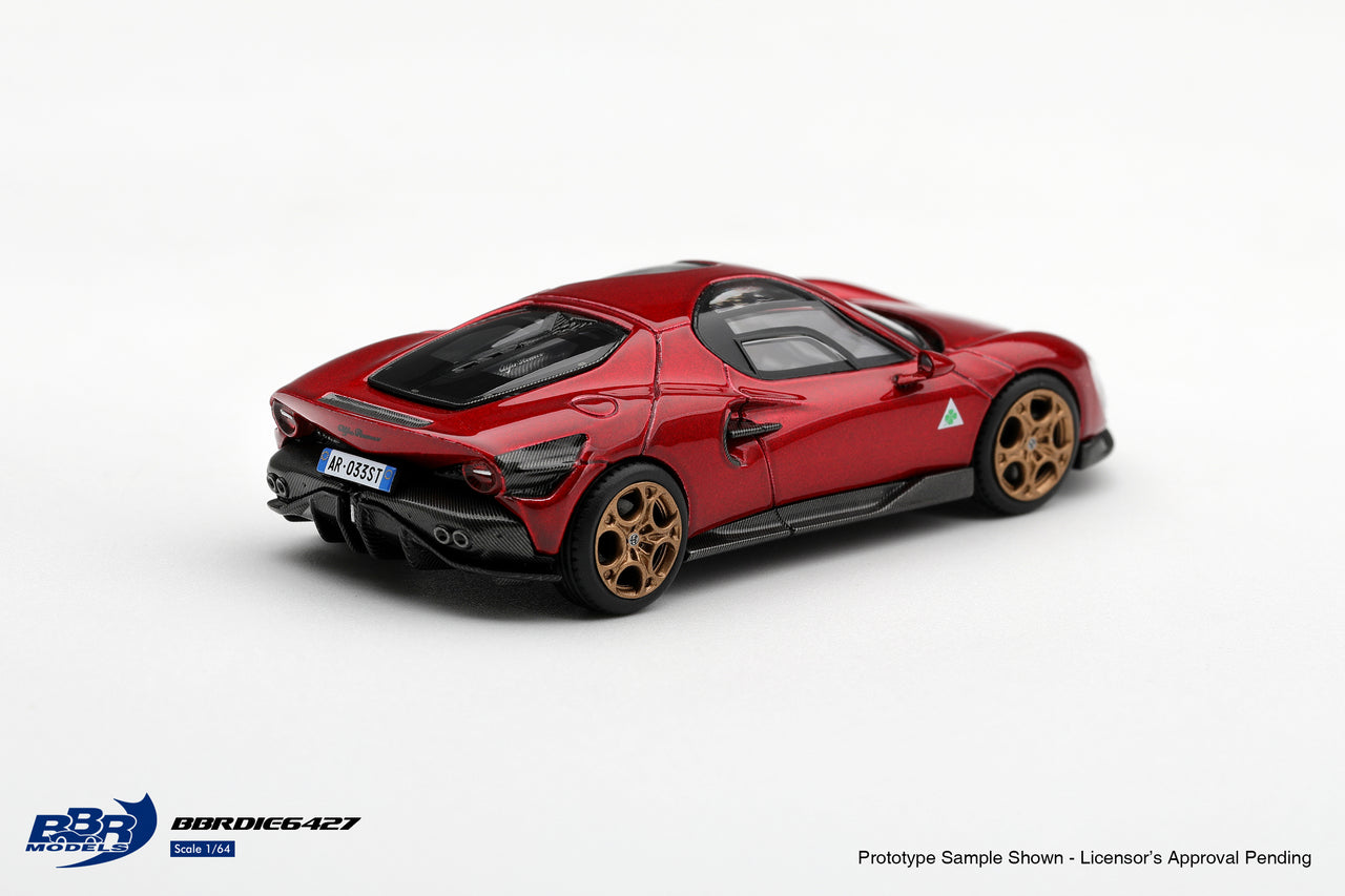 (PRE-ORDER) BBR Models 1:64 Alfa Romeo 33 Stradale Rosso Villa d'Este BBRDIE6427