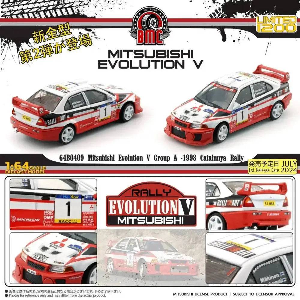 BM Creations 1:64 Mitsubishi Lancer EVO V Group A - 1998 Catalunya Rally
