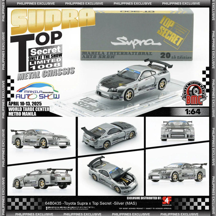 BM Creations 1:64 Top Secret Toyota Supra Phillipines Exclusive