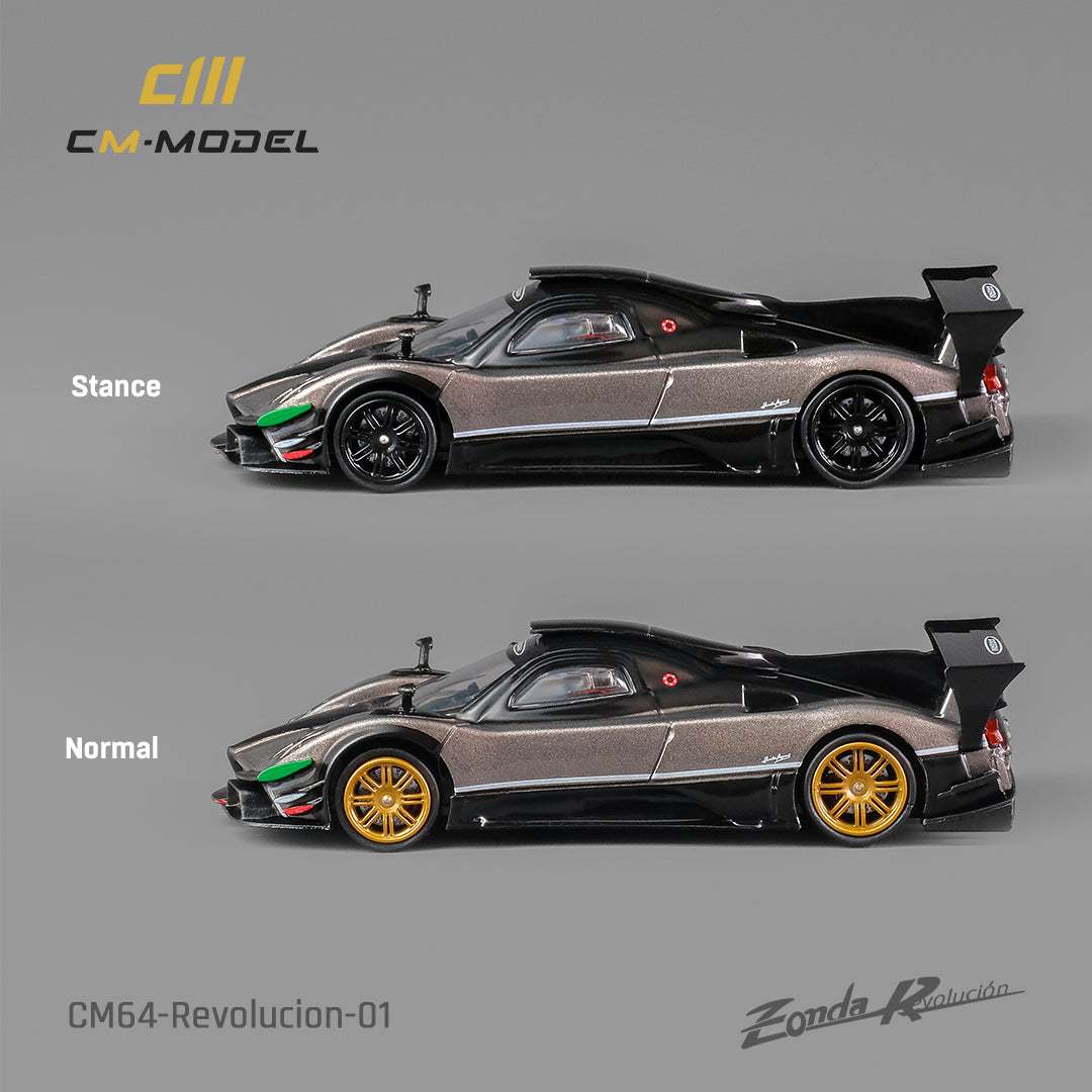 CM-Model 1:64 CM64-Revolution-01 Pagani Zonda R Evolution Track Version W/ Quick Release Wheels