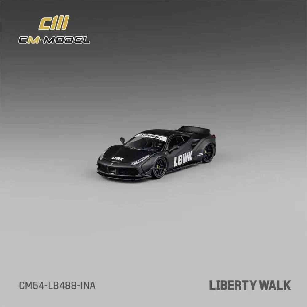 CM-Model 1:64 LBWK Ferrari 488 Widebody Matte Black Exclusive