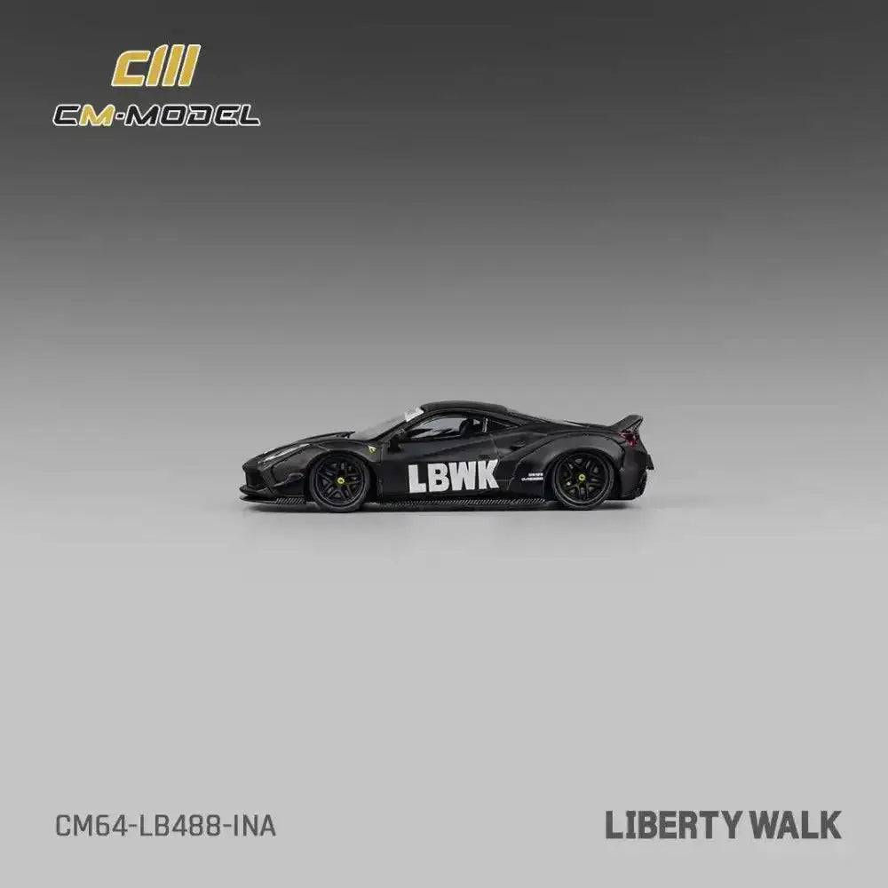 CM-Model 1:64 LBWK Ferrari 488 Widebody Matte Black Exclusive