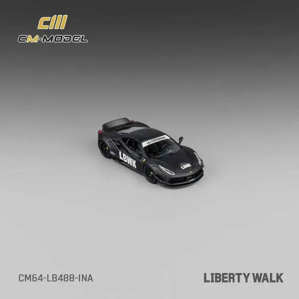 CM-Model 1:64 LBWK Ferrari 488 Widebody Matte Black Exclusive