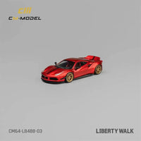 Thumbnail for CM-Model 1:64 LBWK Ferrari 488 Widebody Metallic Red