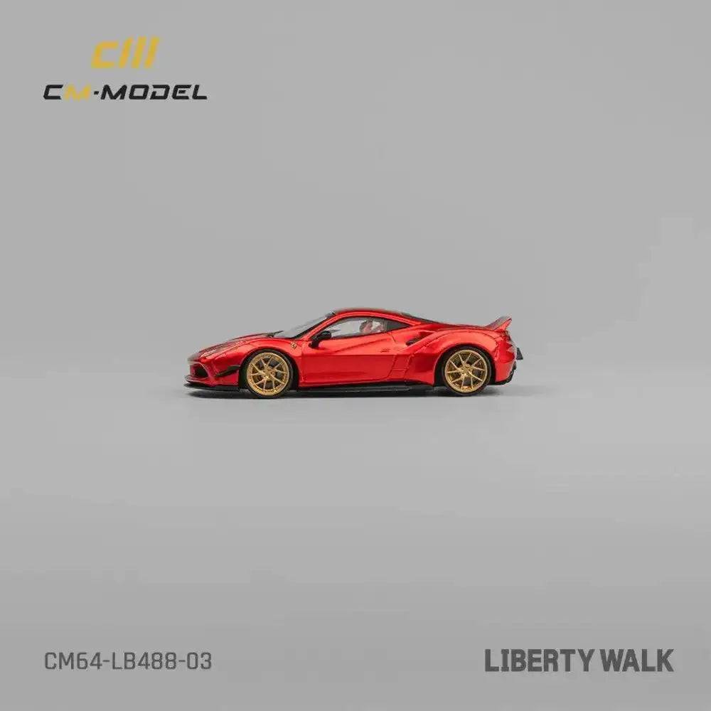 CM-Model 1:64 LBWK Ferrari 488 Widebody Metallic Red