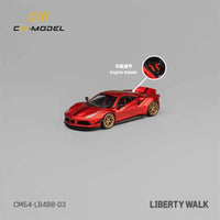 Thumbnail for CM-Model 1:64 LBWK Ferrari 488 Widebody Metallic Red