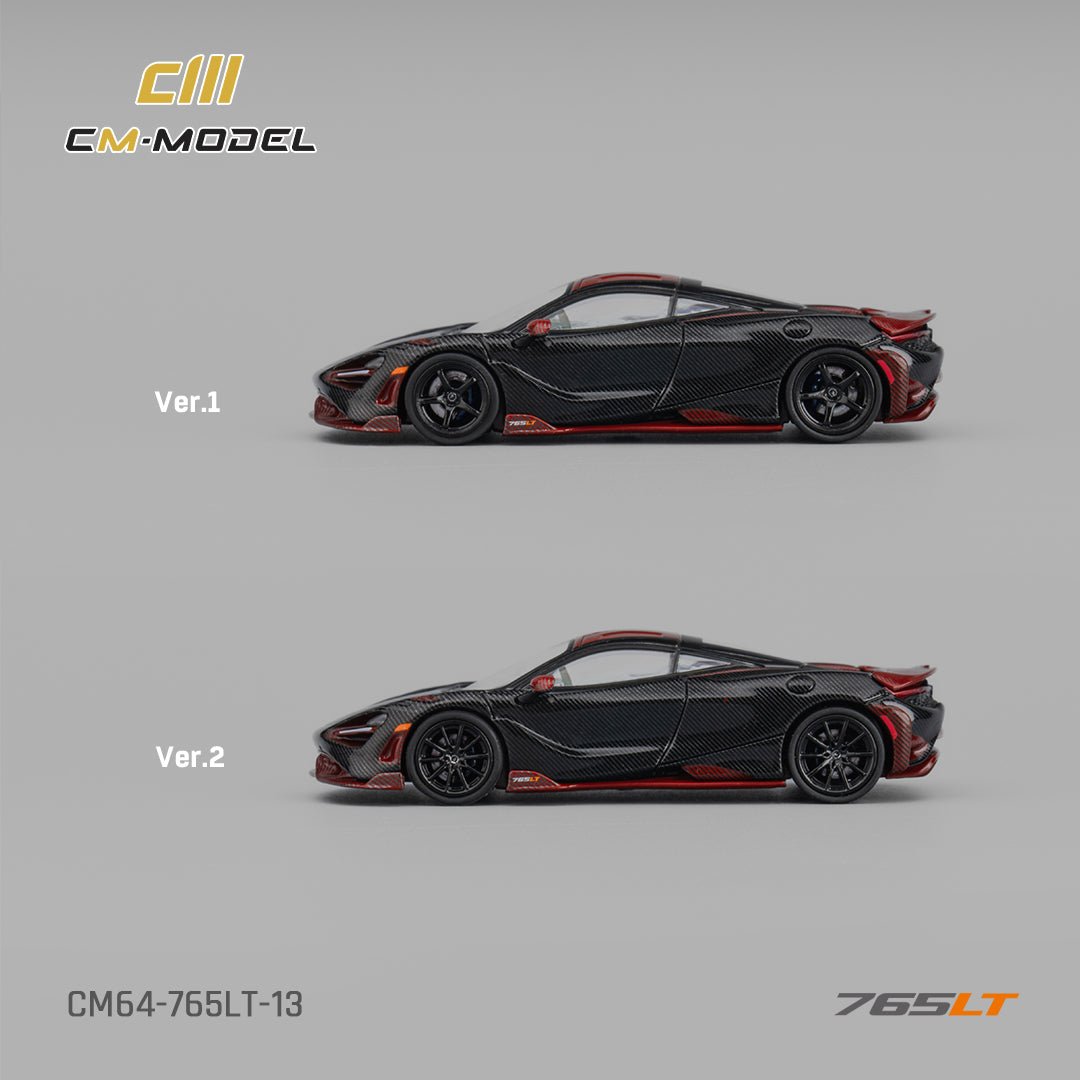 CM-Model 1:64 Mclaren 765LT Full Carbon Red