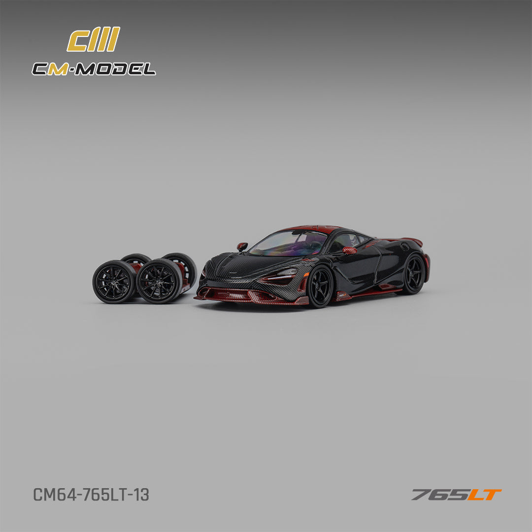 CM-Model 1:64 Mclaren 765LT Full Carbon Red