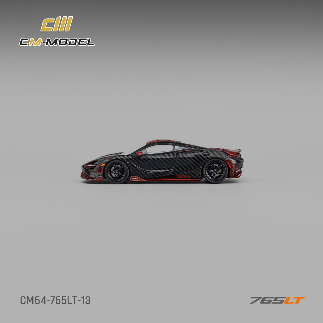 CM-Model 1:64 Mclaren 765LT Full Carbon Red