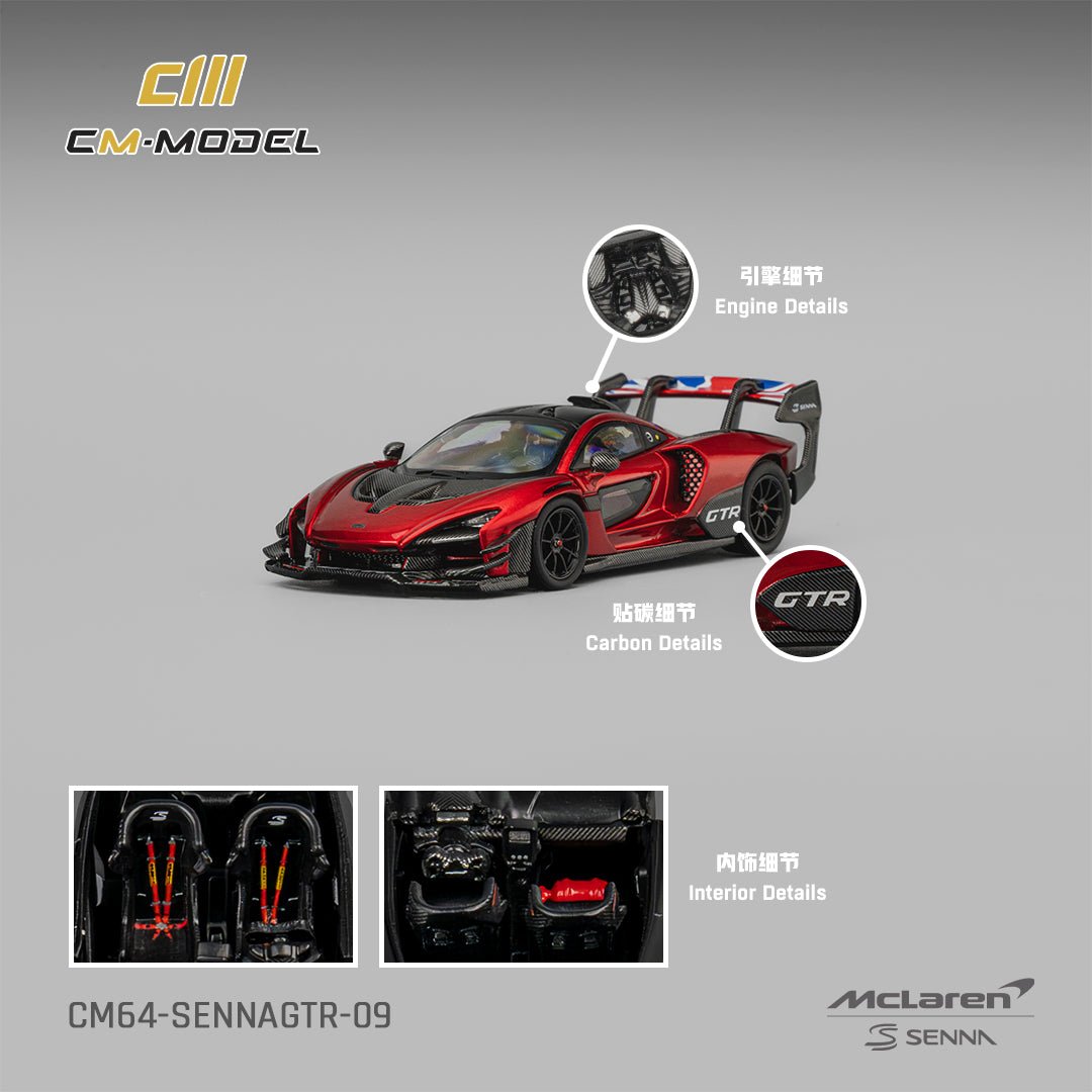 CM Model 1:64 Mclaren Senna GTR Metallic Red