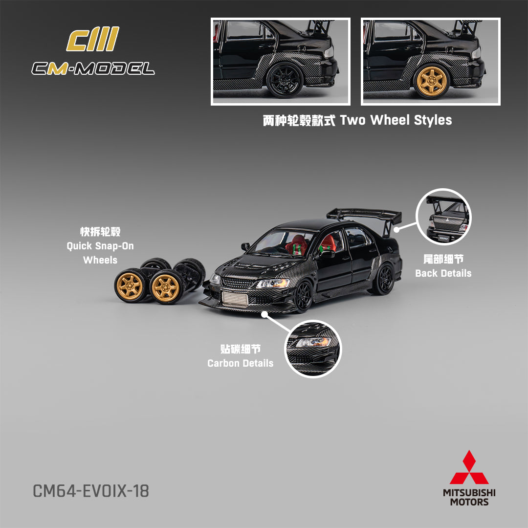 CM Model 1:64 Mitsubishi Evolution IX w/ Quick Release Wheels