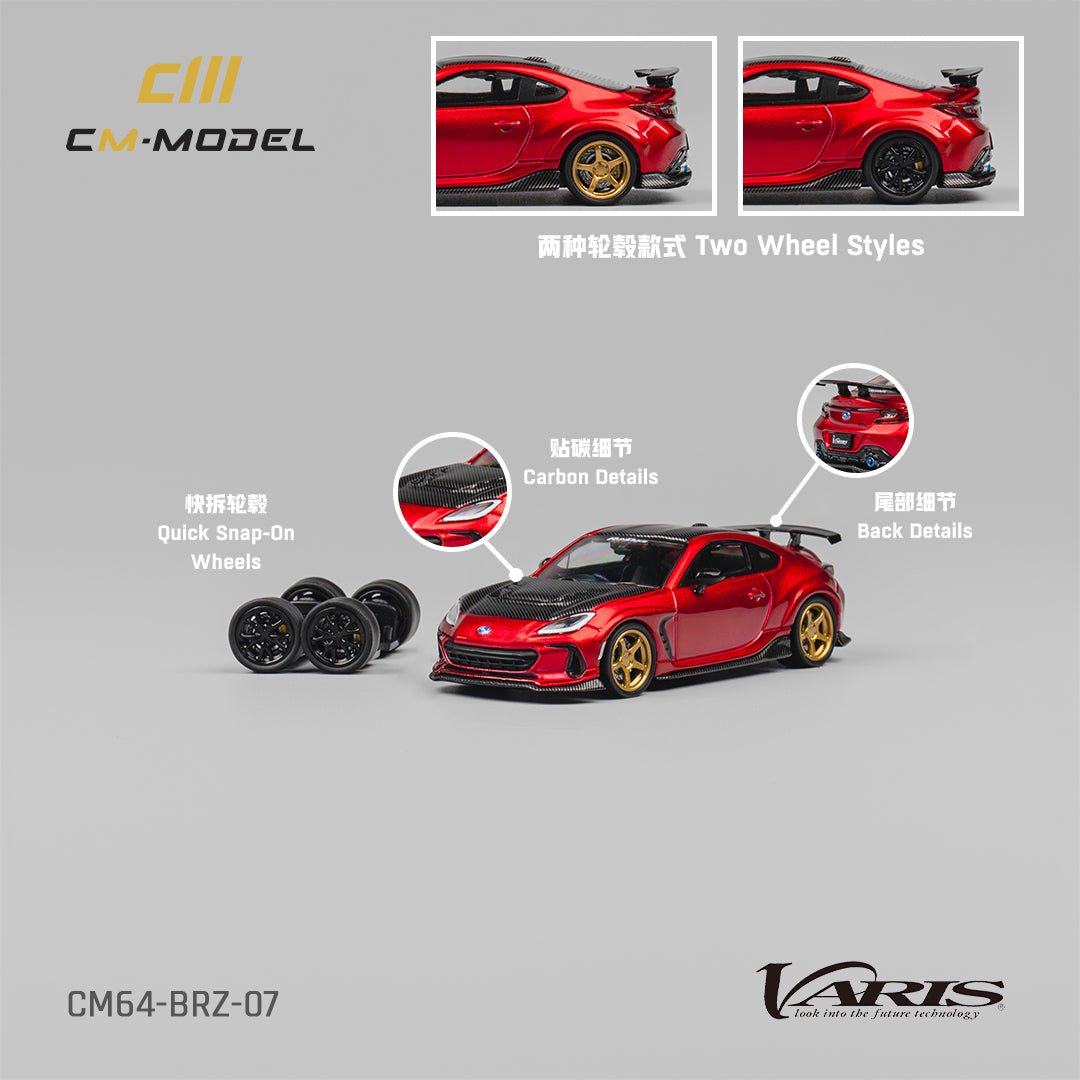 CM Model 1:64 SUBARU BRZ Varis Metallic Red