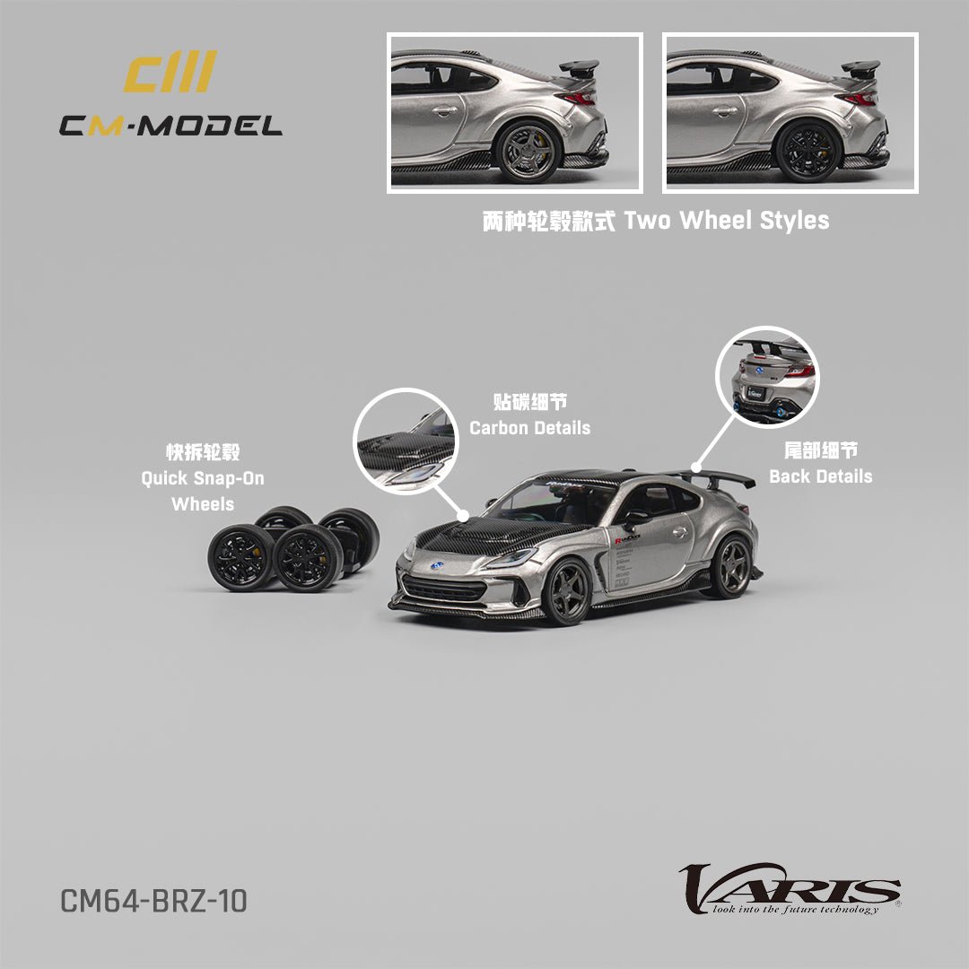 CM-Model 1:64 Subaru BRZ Varis Widebody Metallic gray