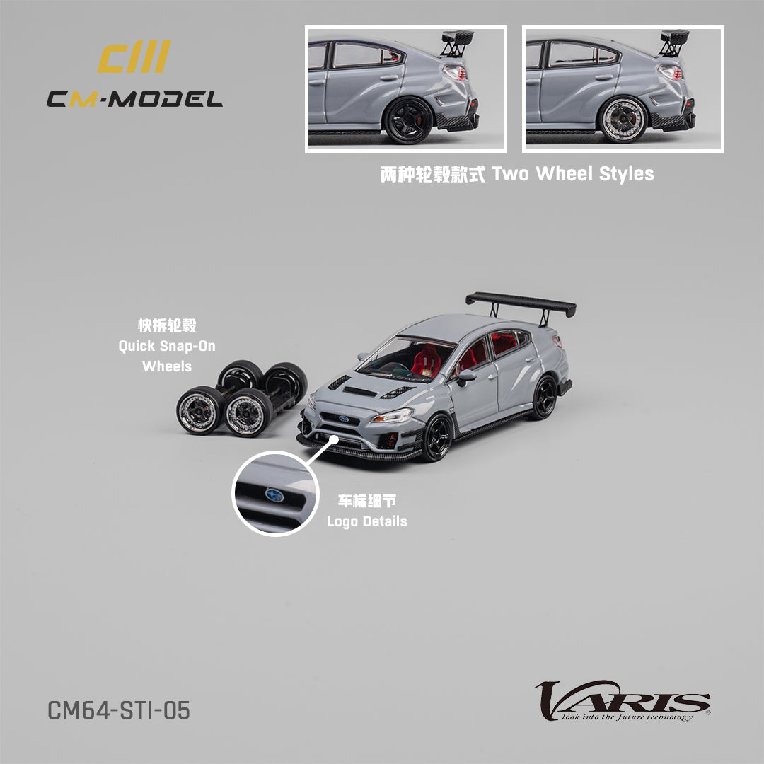 CM-Model 1:64 Subaru STI Varis Widebody 1.0 Gray