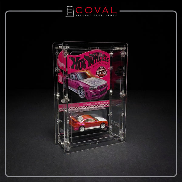 COVAL Acrylic Display Case for Single Carded RLC and Mainline Hot Wheels HRC-101 PACK OF 5