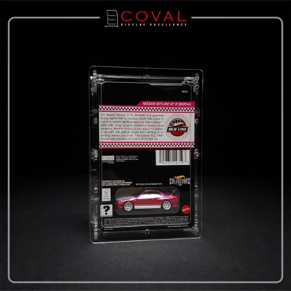 COVAL Acrylic Display Case for Single Carded RLC and Mainline Hot Wheels HRC-101 PACK OF 5