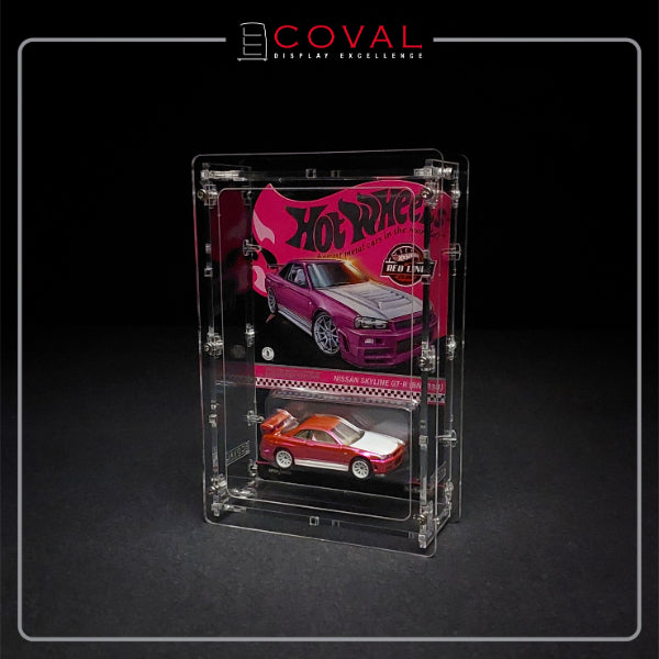 COVAL Acrylic Display Case for Single Carded RLC and Mainline Hot Wheels HRC-101 PACK OF 5