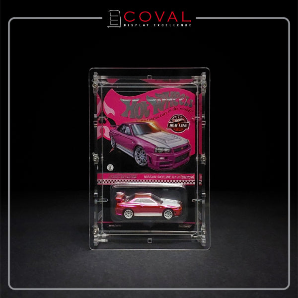 COVAL Acrylic Display Case for Single Carded RLC and Mainline Hot Wheels HRC-101 PACK OF 5