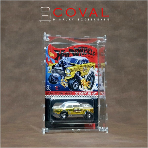 COVAL HDR-101 Acrylic Display Case for Single Carded RLC and Mainline Hot Wheels with Front Vertical Door