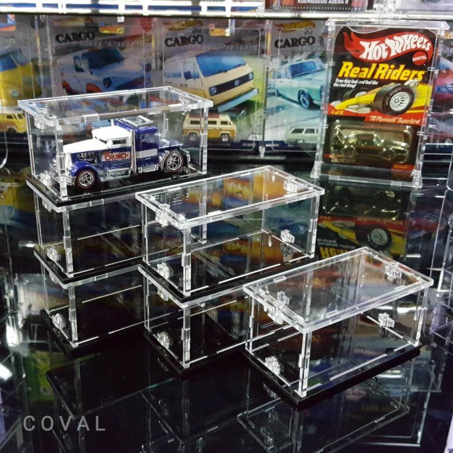 COVAL SBX-01-6PK Acrylic Display Case for Single Loose 1/64 Cars *Stackable*