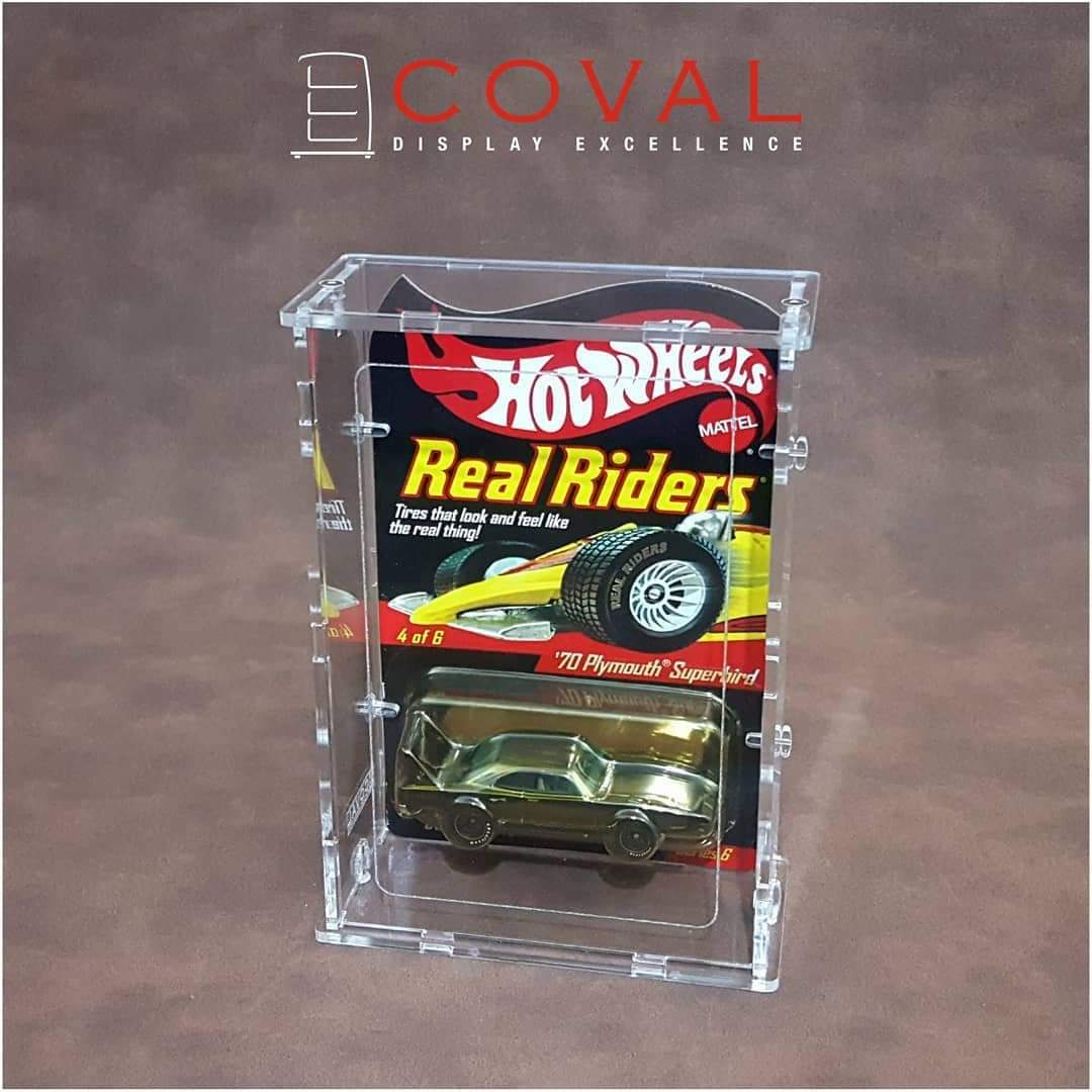 COVAL SRC-101 Acrylic Display Case for 1 x 1 Carded RLC and Mainline Hot Wheels *Stackable *Wallmountable