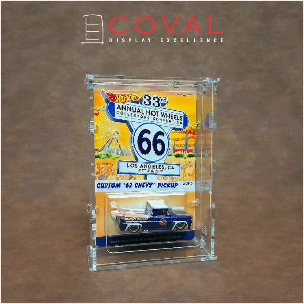 hot wheels display case for carded cars COVAL SRC-101D Acrylic Display Case for 1 x 1 Carded RLC and Mainline – Little Luca's Toys