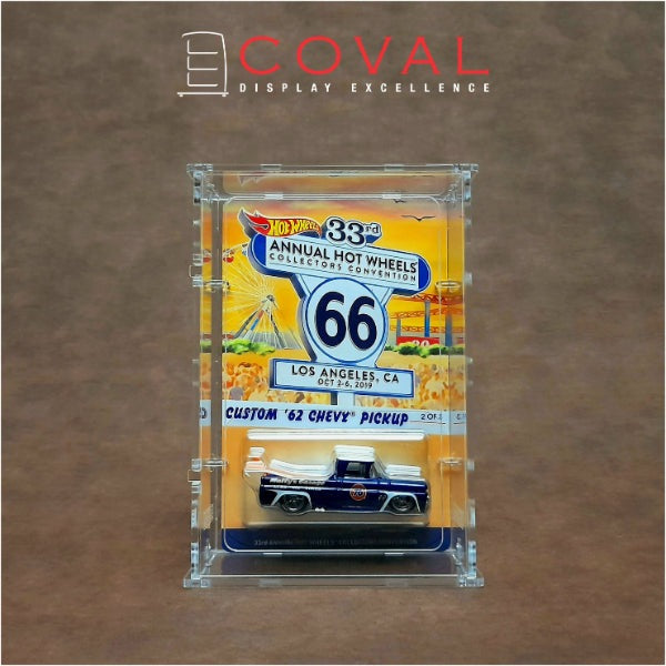 COVAL SRC-101D Acrylic Display Case for 1 x 1 Carded RLC and Mainline Hot Wheels *Stackable *Wallmountable