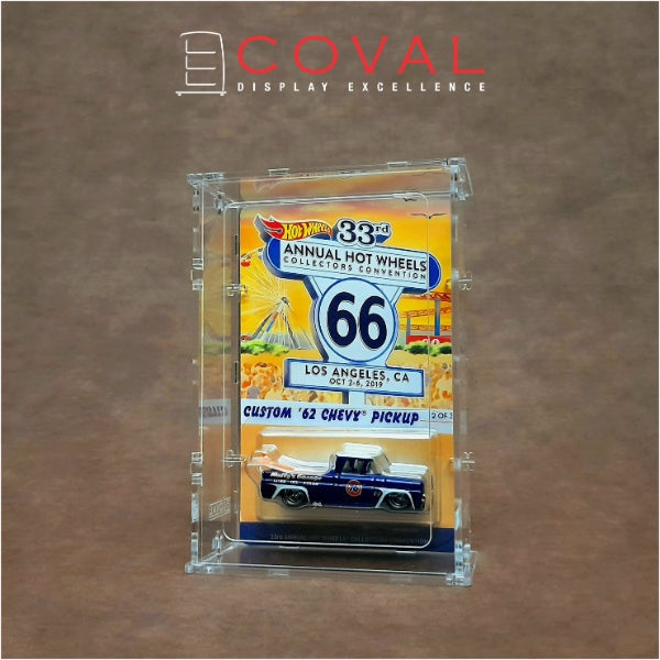 COVAL SRC-101D Acrylic Display Case for 1 x 1 Carded RLC and Mainline Hot Wheels *Stackable *Wallmountable