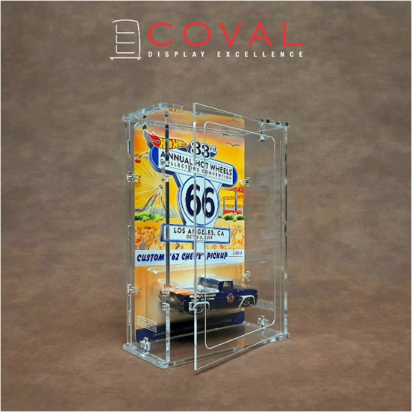 COVAL SRC-101D Acrylic Display Case for 1 x 1 Carded RLC and Mainline Hot Wheels *Stackable *Wallmountable