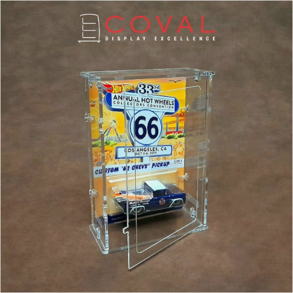 COVAL SRC-101D Acrylic Display Case for 1 x 1 Carded RLC and Mainline Hot Wheels *Stackable *Wallmountable