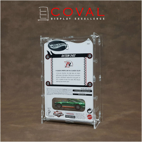 COVAL WRC-101 Acrylic Display Case for Single Mainline Carded Hot Wheels