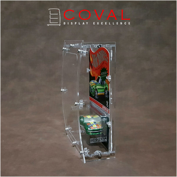 COVAL WRC-101 Acrylic Display Case for Single Mainline Carded Hot Wheels