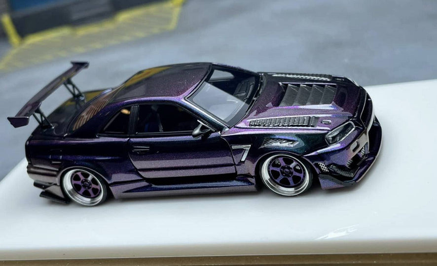 PRE-ORDER) 1:64 R34 GTR Nissan Skyline Blue - Tiny – Little