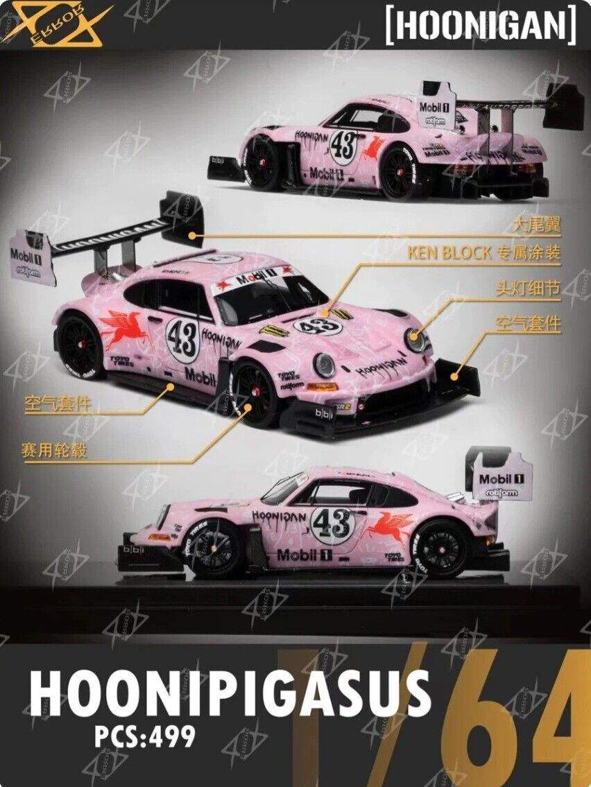 Error 404 1:64 Porsche 911 Ken Block Pink 43 HOONIPIGASUS
