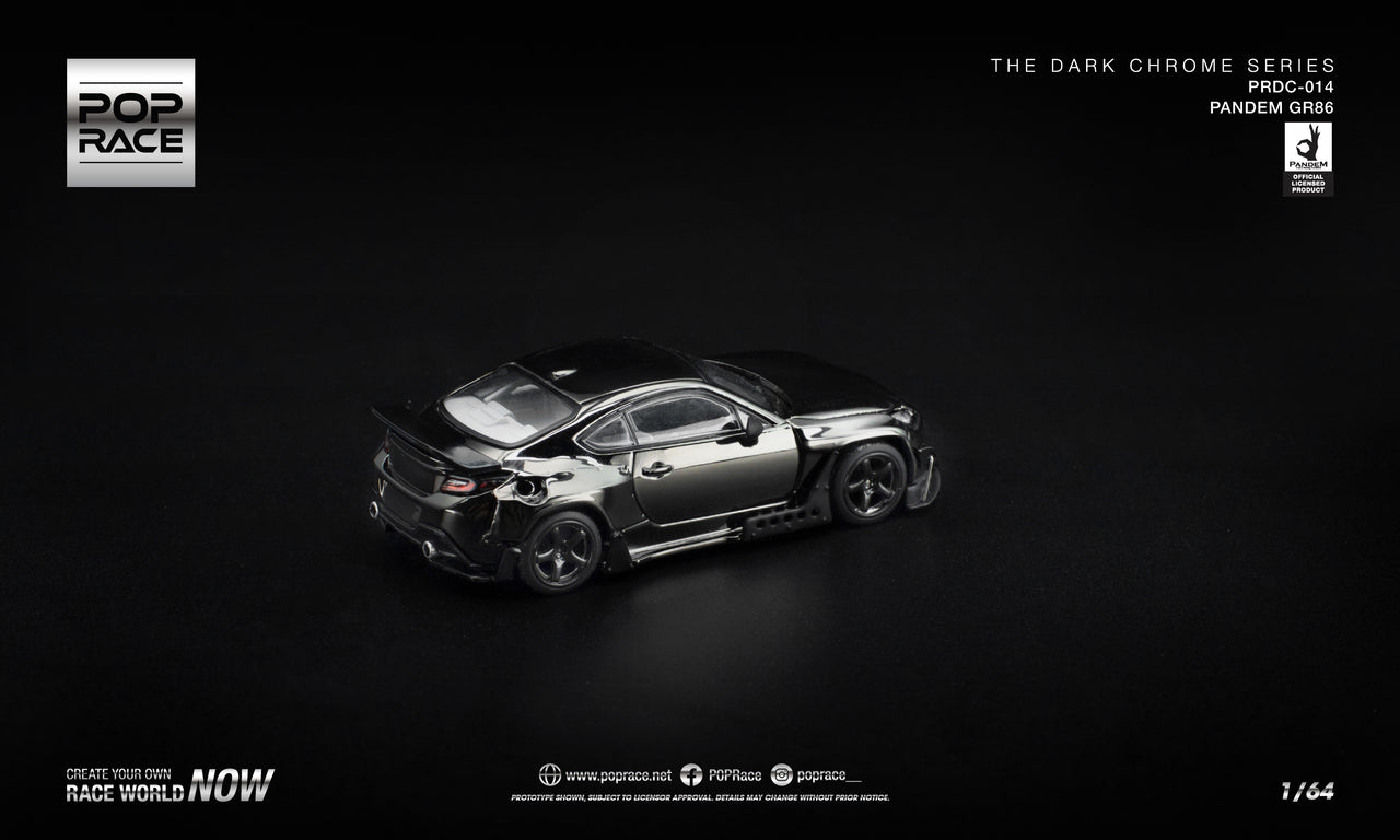 PRE-ORDER Pop Race 1:64 PANDEM GR86 DARK CHROME