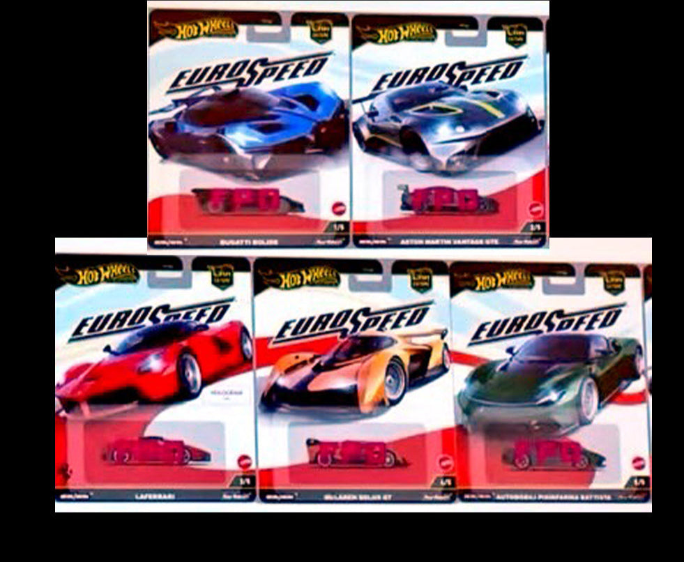 PRE-ORDER Hot Wheels Premium 1:64 Car Culture 2025 Euro Speed Complete Set 1-5