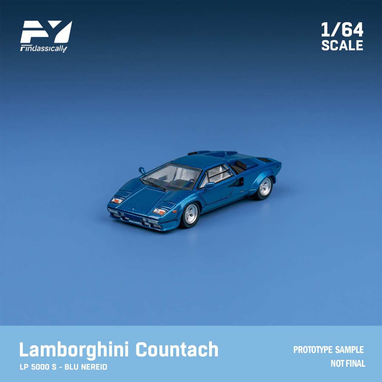 Finclassically 1:64 Lamborghini Countach Blue