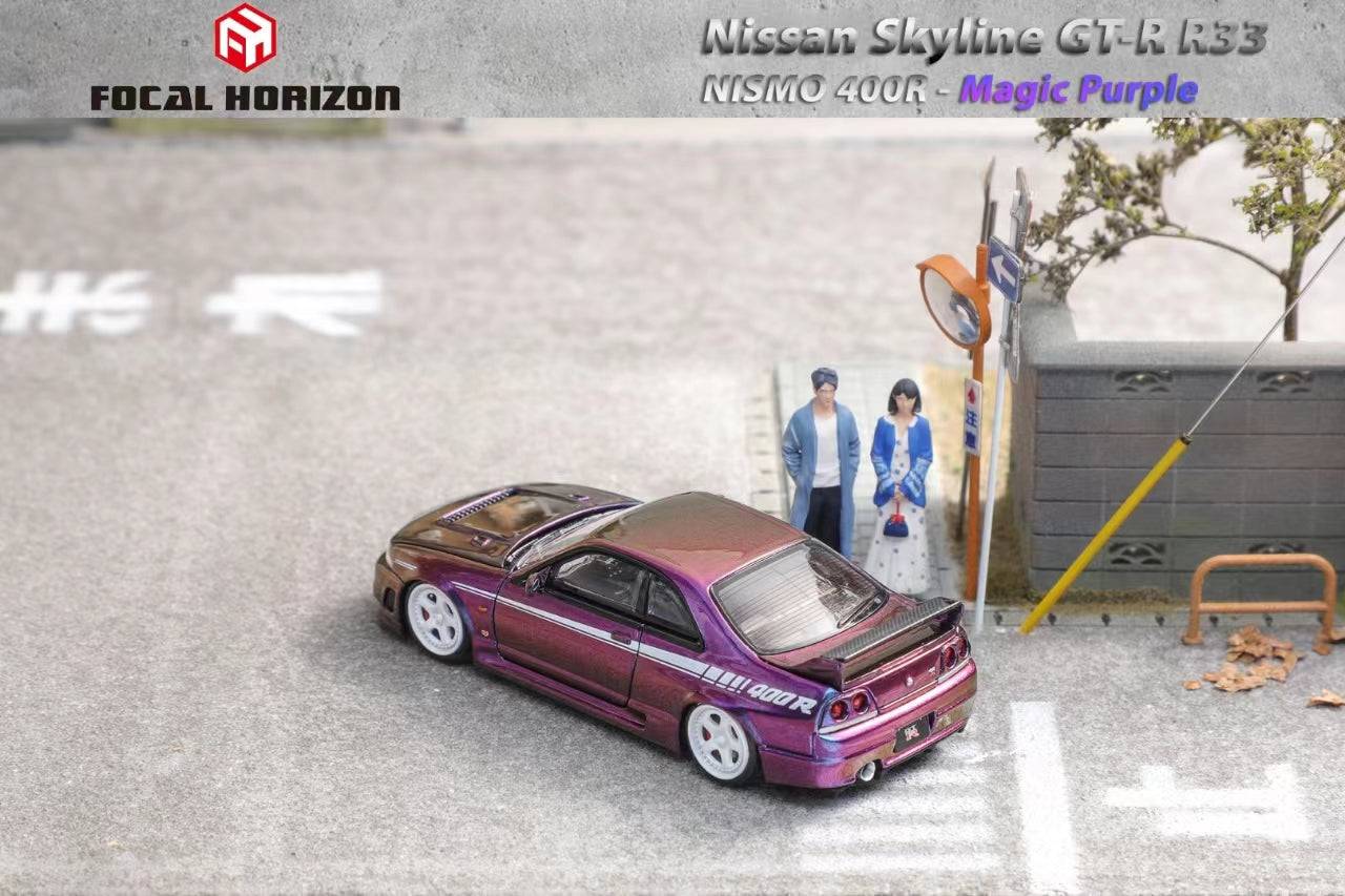 Focal Horizon 1:64 Nissan Skyline R33 GTR Midnight Purple w/ Opening Hood