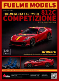 Thumbnail for FuelMe 1:64 Ferrari 812C Competizion Rosso Corsa & Yellow Limited Edition